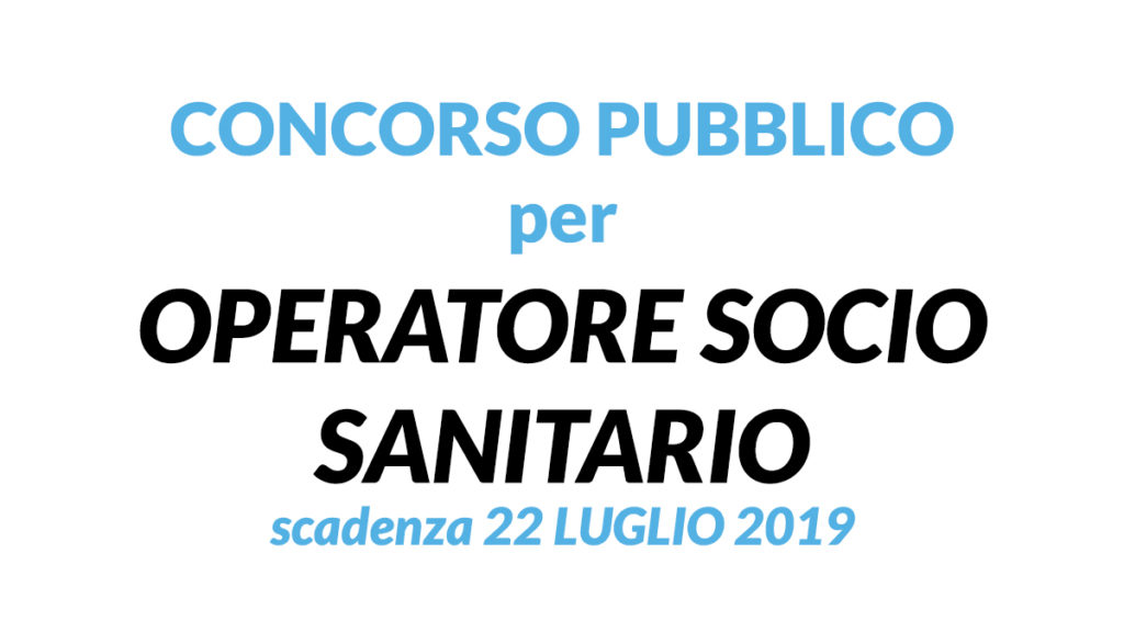 OSS concorso pubblico GUASTALLA 2019