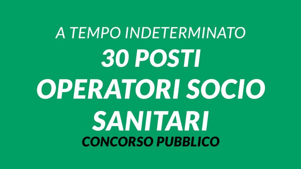 30 posti per OSS concorso pubblico BENEVENTO